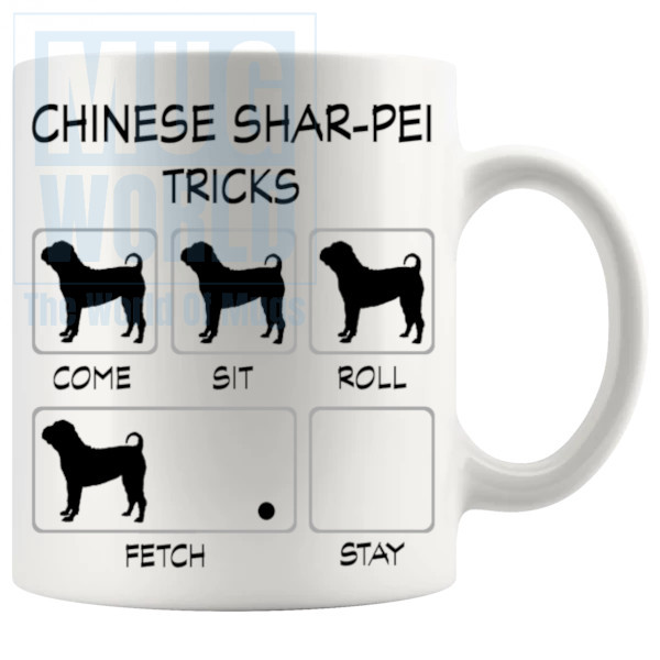 Chinese Shar Pei Tricks Mug - Novelty Handmade Gifts