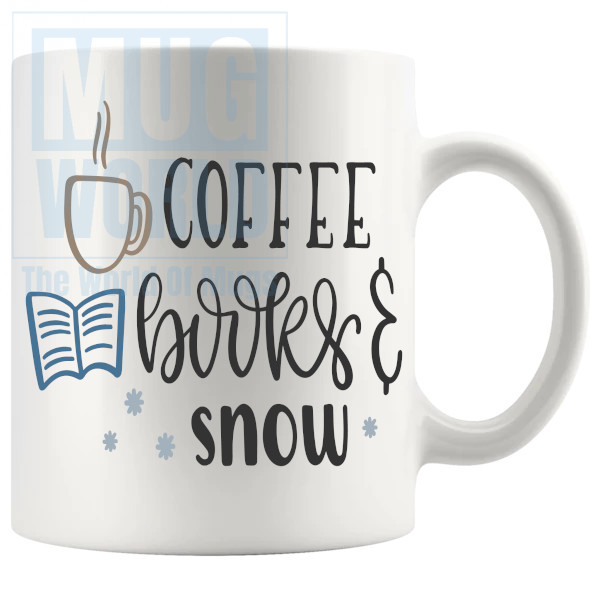 Coffee Books And Snow version 2 Mug