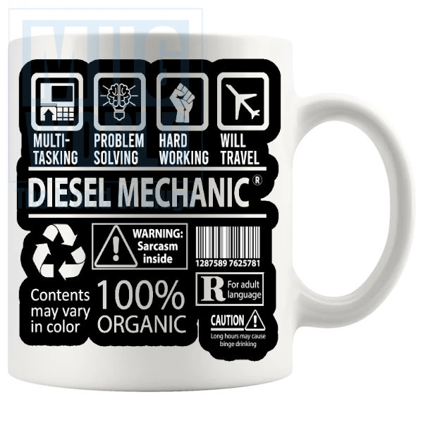 Diesel Mechanic Mug Novelty Handmade Gifts