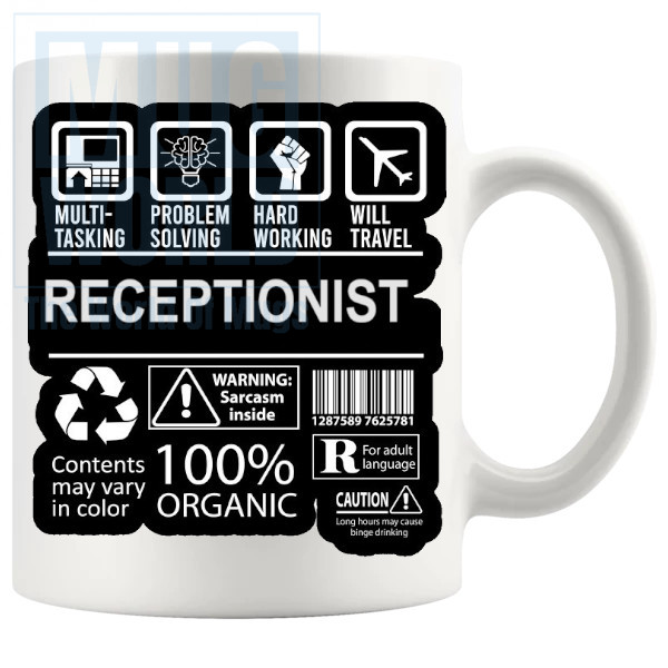 Hard Working Receptionist Mug