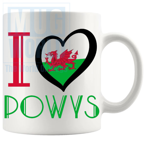 I Love Powys Mug