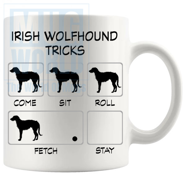 Irish Wolfhound Tricks Mug - Novelty Handmade Gifts