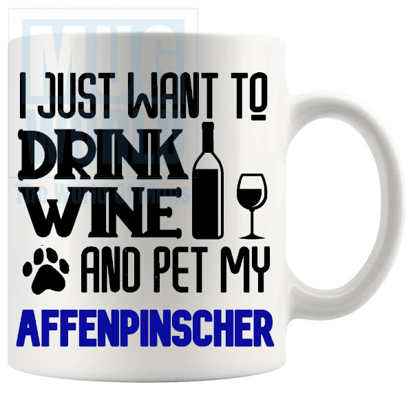 Pet My Affenpinscher Mug In Blue