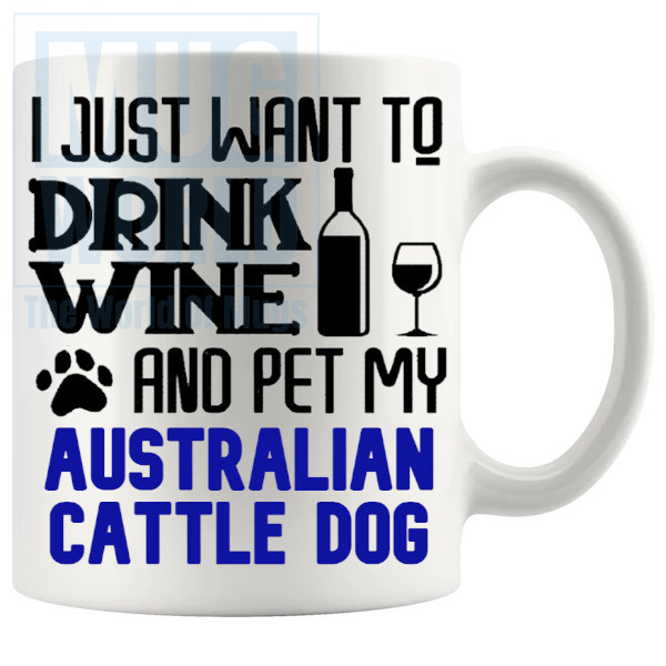 Pet My Australian Cattle Dog Mug In Blue