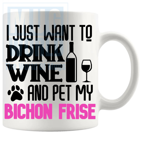 Pet My Bichon Frise Mug In Pink