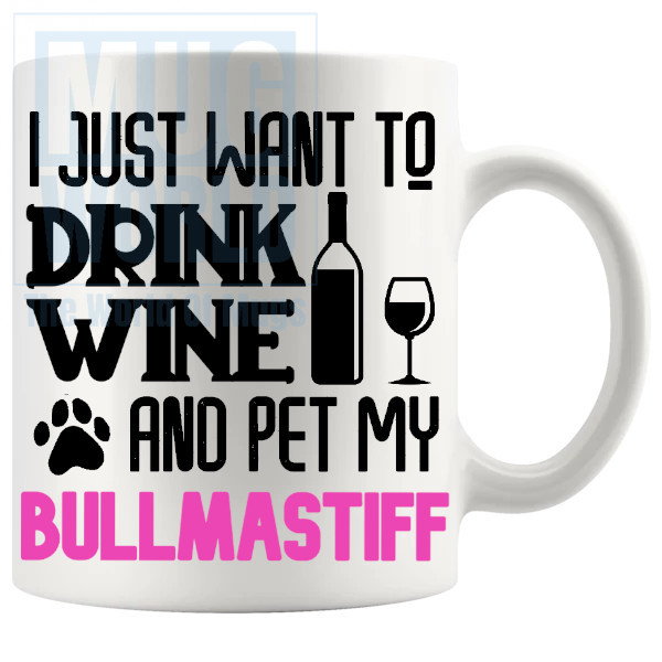 Pet My Bullmastiff Mug In Pink