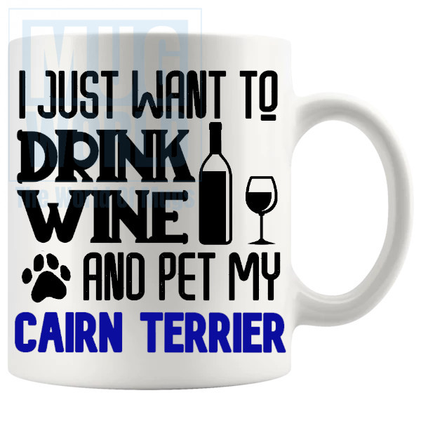 Pet My Cairn Terrier Mug In Blue