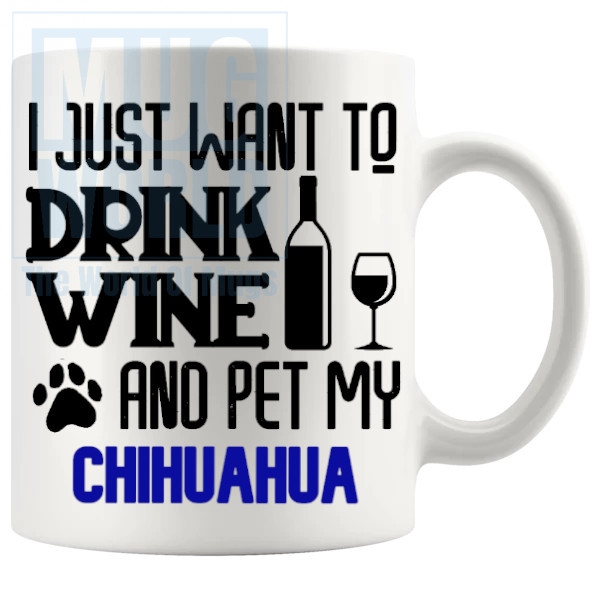 Pet My Chihuahua Mug In Blue