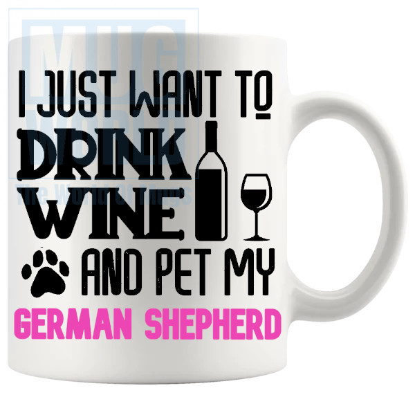 Pet My German Shepherd Mug In Pink