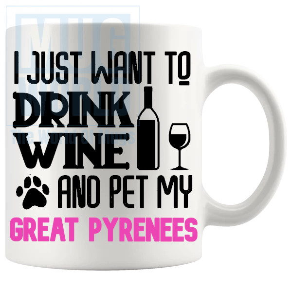 Pet My Great Pyrenees Mug In Pink