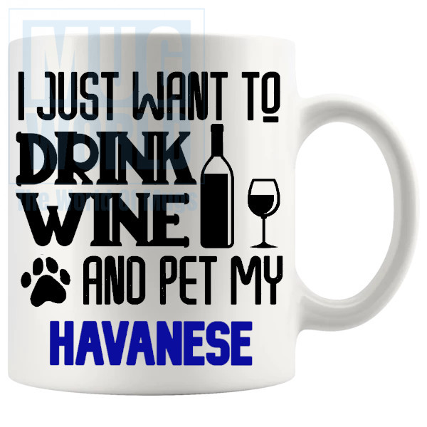 Pet My Havanese Mug In Blue