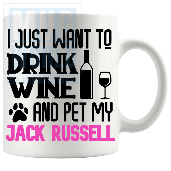 Pet My Jack Russell Mug In Pink