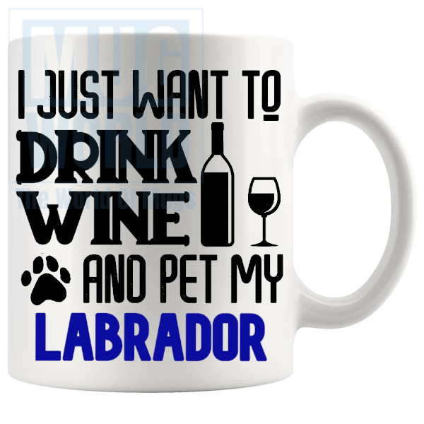 Pet My Labrador Mug In Blue