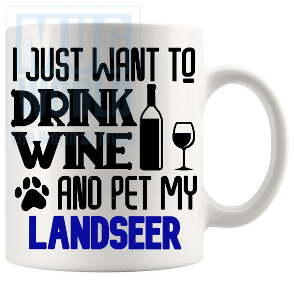 Pet My Landseer Mug In Blue