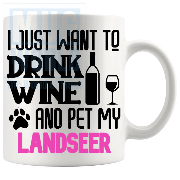 Pet My Landseer Mug In Pink