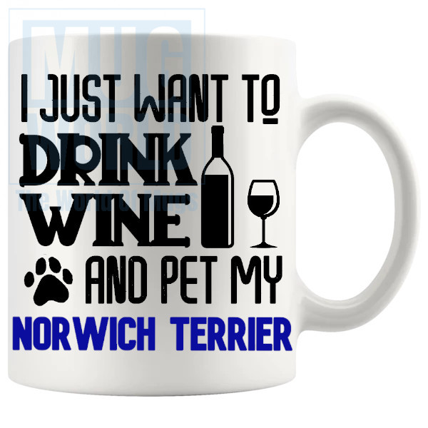 Pet My Norwich Terrier Mug In Blue