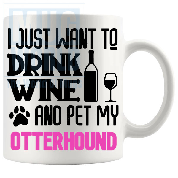 Pet My Otterhound Mug In Pink