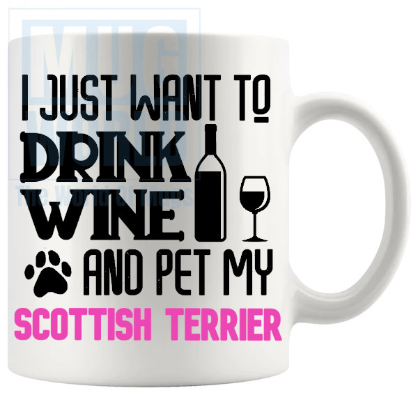 Pet My Scottish Terrier Mug In Pink