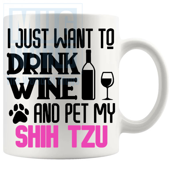 Pet My Shih Tzu Mug in Pink