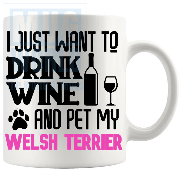 Pet My Welsh Terrier Mug In Pink