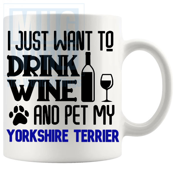 Pet My Yorkshire Terrier Mug In Blue