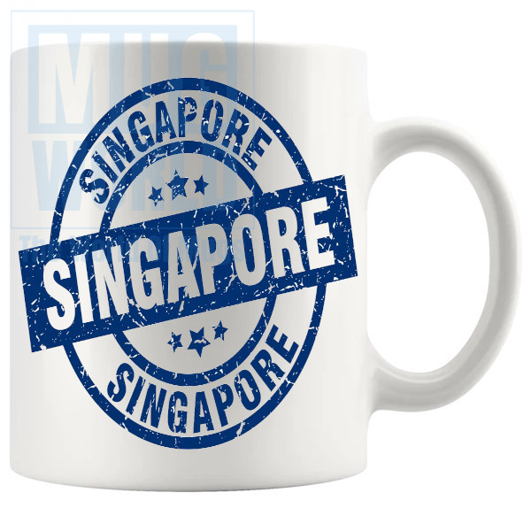 Singapore Mug In Blue