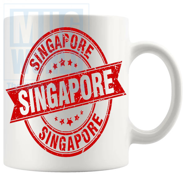 Singapore Mug In Red