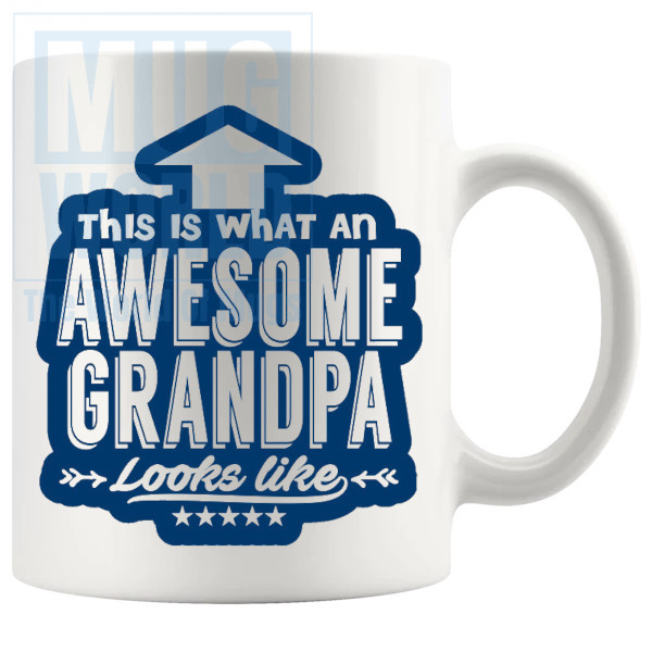 Awesome Grandpa Mug In Blue