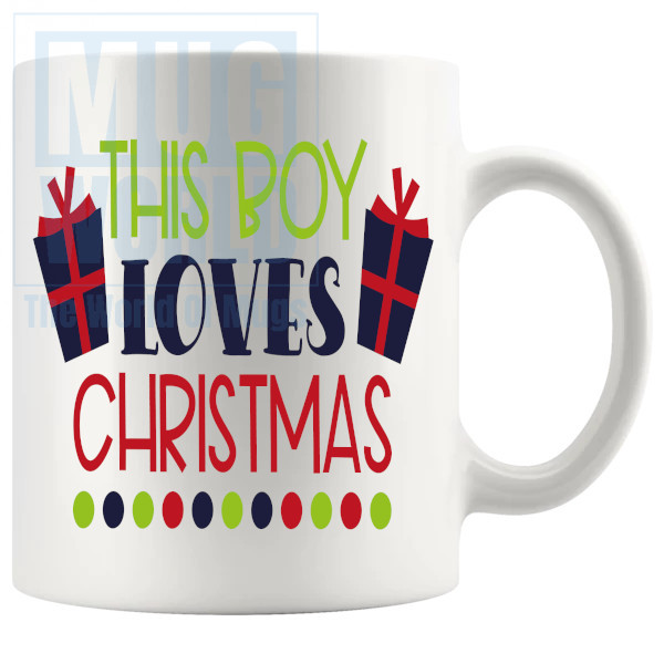 This Boy Loves Christmas Mug