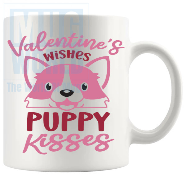 Valentine Wishes Puppy Kisses Mug