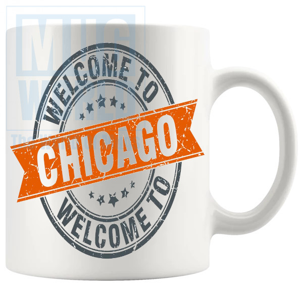 Welcome To Chicago Mug Orange