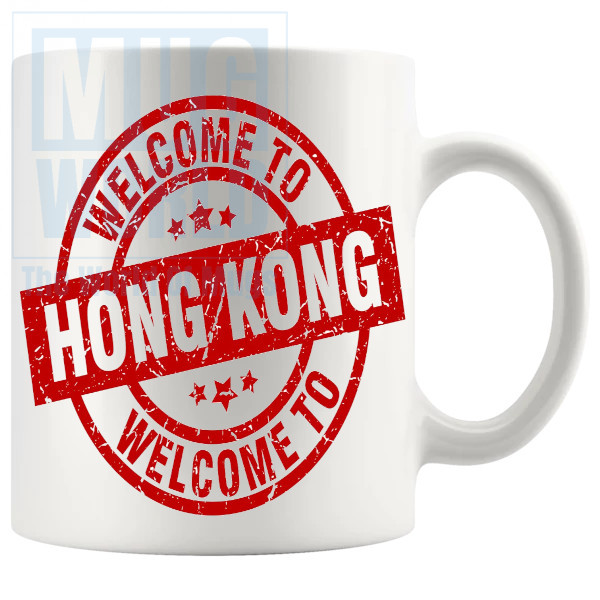 Welcome To Hong Kong Mug In Red