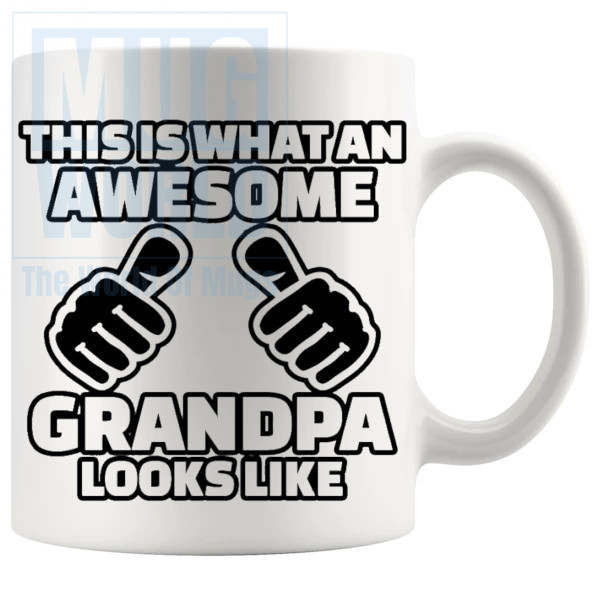 Awesome Grandpa In Black Mug Design 2