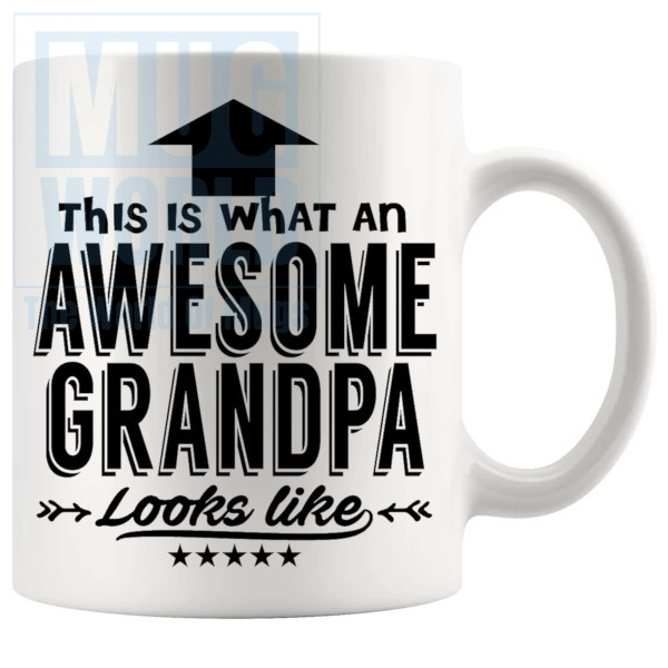 Awesome Grandpa In Black Mug Design 3