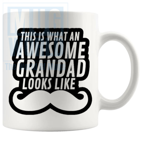 Awesome Grandpa Mug In Black