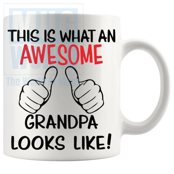 Awesome Grandpa Mug In Red