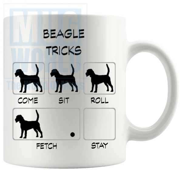 Beagle Tricks Mug - Novelty Handmade Gifts