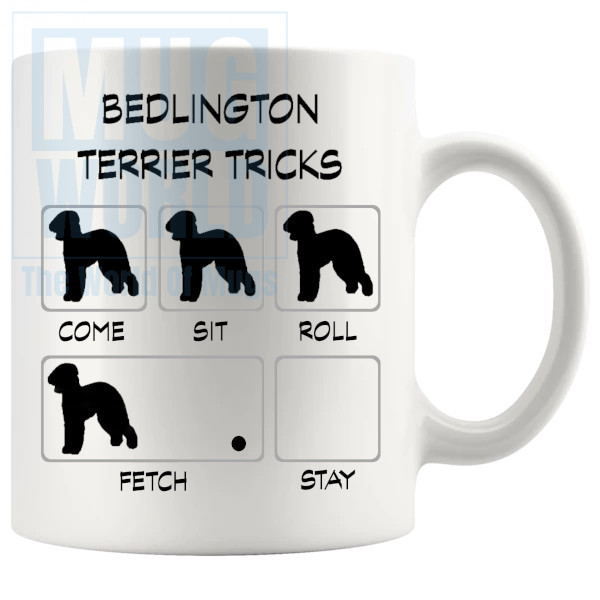 Bedlington Terrier Tricks Mug - Novelty Handmade Gifts