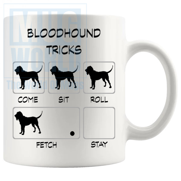 Bloodhound Tricks Mug - Novelty Handmade Gifts