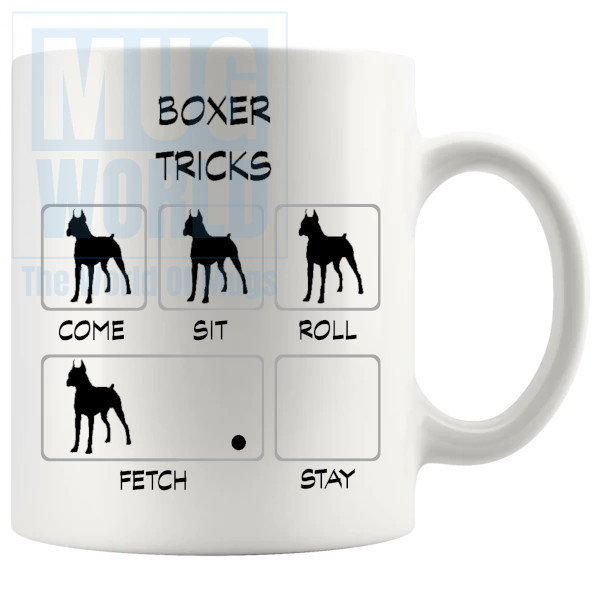 Boxer Tricks Mug - Novelty Handmade Gifts