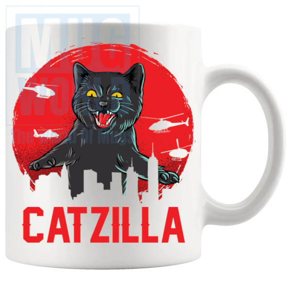 Catzilla Mug - Novelty Handmade Gifts