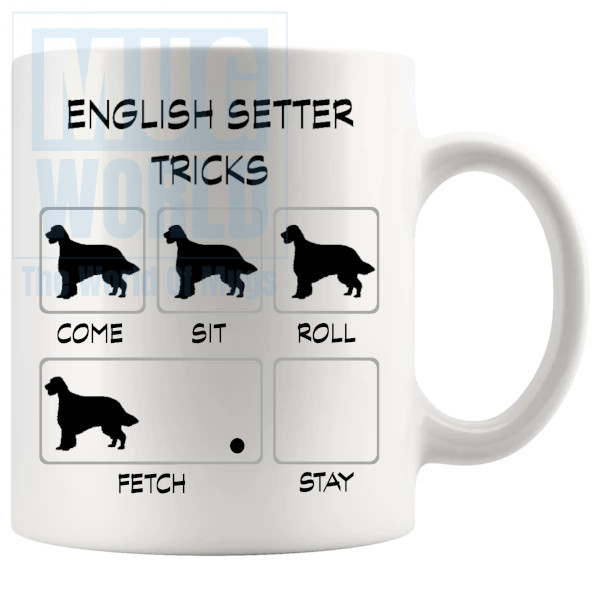 English Setter Tricks Mug - Novelty Handmade Gifts