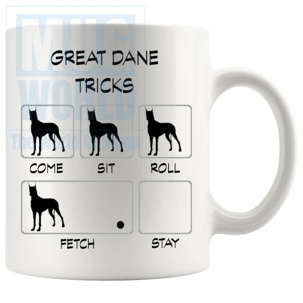 Great Dane Tricks Mug - Novelty Handmade Gifts