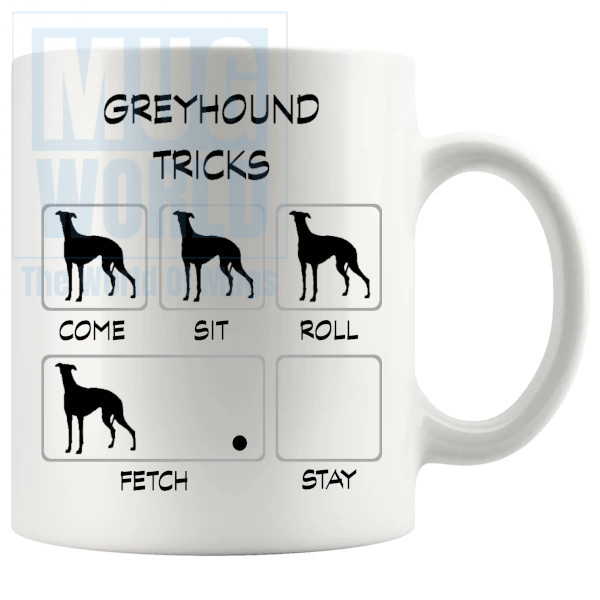 Greyhound Tricks Mug - Novelty Handmade Gifts