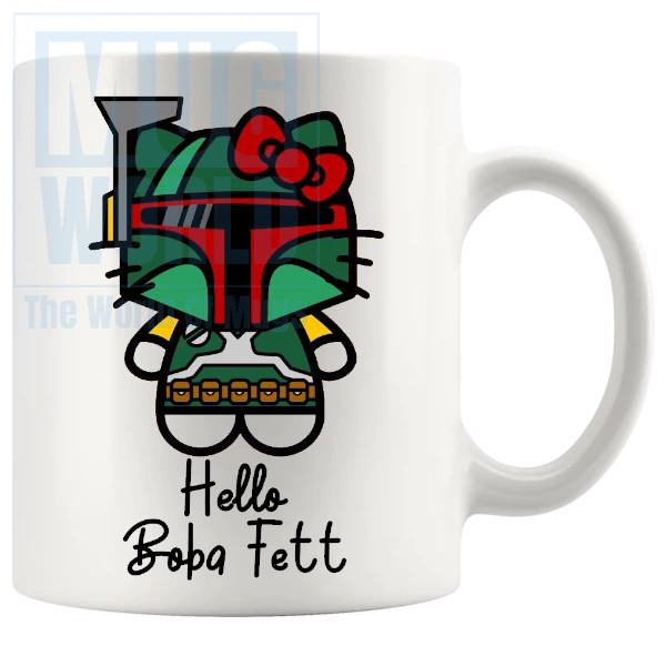 Hello Boba Fett Mug Hello Kitty Inspired Gifts