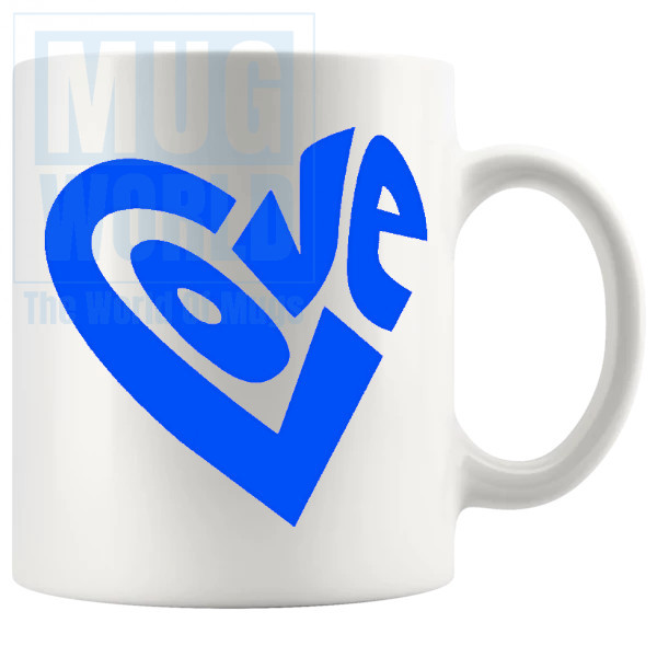 Love Heart Mug Blue