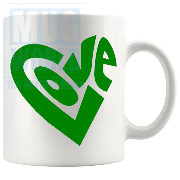 Love Heart Mug Green