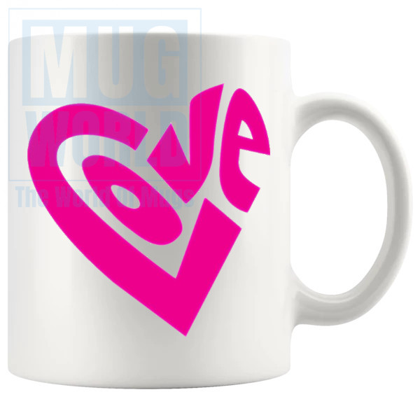 Love Heart Mug Pink