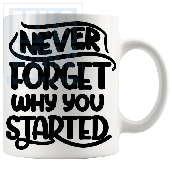 Never Forget Why You Started Mug