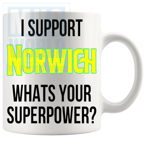 norwich fans superpower mug